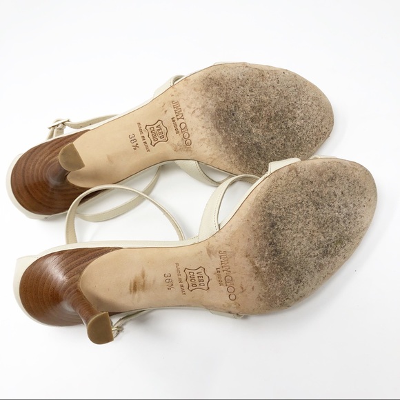 Jimmy Choo London Cream Leather Mary Jane Heel - Picture 15 of 16